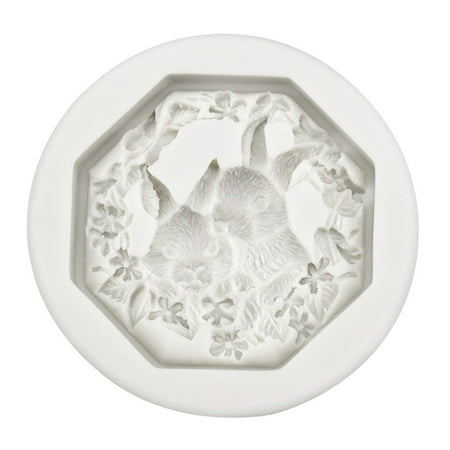 

ZOYONE Easter Rabbit Molds DIY Craft Silicone Moulds Baking Supplies for Candy Cake
