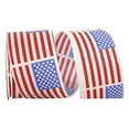 thumbnail image 1 of Reliant Ribbon - 93234W-653-40F, Flag Stripe And Stars We Ribbon, Red/white/blue, 2-1/2 Inch, 10 Yards, 1 of 1