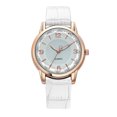 thumbnail image 3 of Resicozy Leather Women Watches Ladies Dress Quartz Date Classic Leather Strap Female Wrist Watch 2026 White, 3 of 4