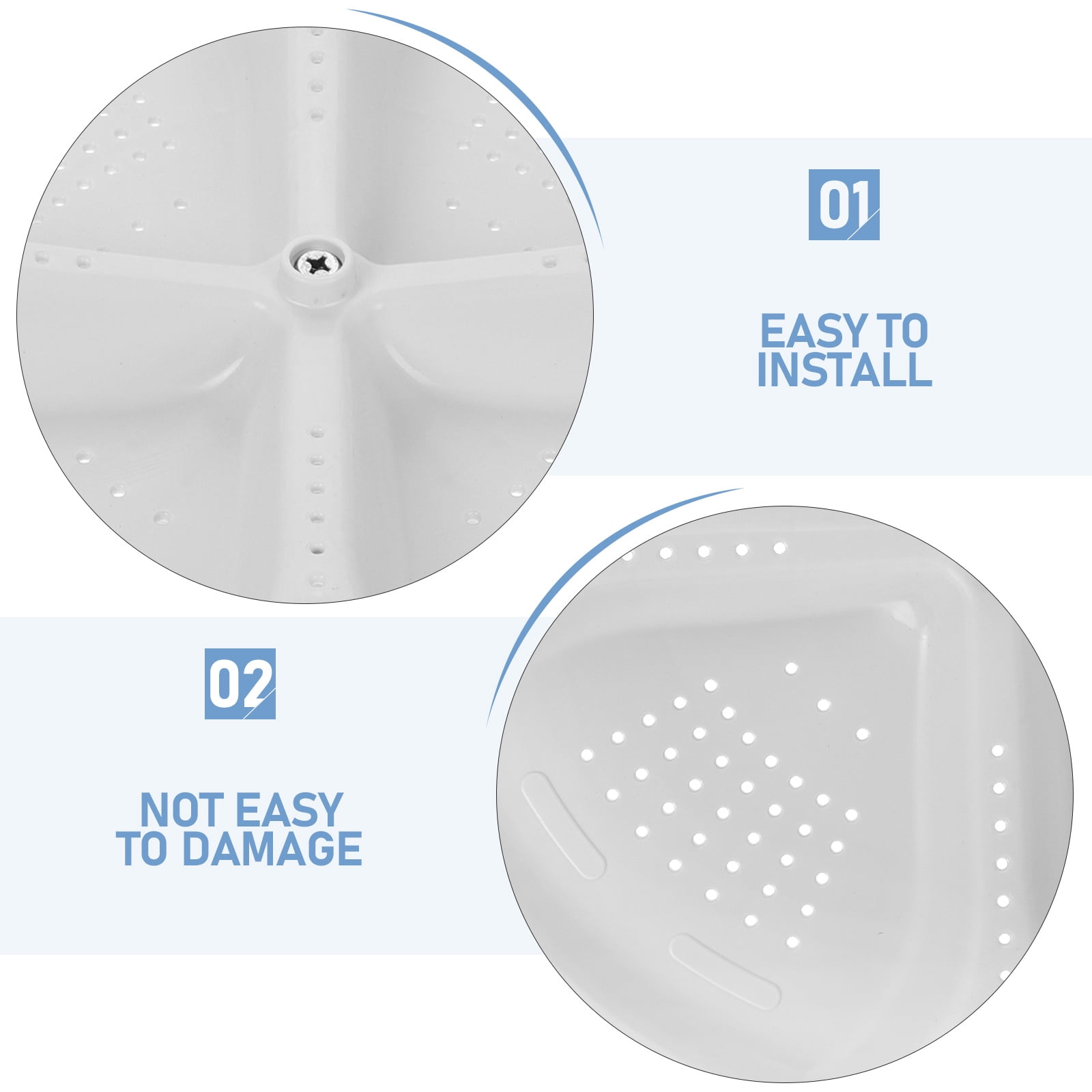 IBASETOY High Efficiency White Washer for Washing Machine Quiet and Durable Turntable Replacement