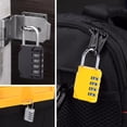 thumbnail image 4 of Combination Lock for Locker, 4 Digit Resettable Password Padlock Zinc Alloy Security Yellow Lock Gym School Locker Lock with Code for Cabinet, 4 of 5