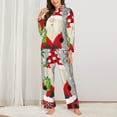 thumbnail image 2 of Lsque Gnome And Buffalo Plaid Pattern Long Sleeve Pajama Set for Women - Soft 2-Piece Sleepwear and Loungewear Set with Pockets, Comfy Nightwear-Small, 2 of 7