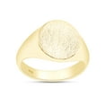 thumbnail image 2 of AFFY Oval Engravable Signet Ring In 14K Yellow Gold Plated 925 Streling Silver Gift For Men's, Ring Size 13, 2 of 3