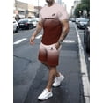 thumbnail image 2 of Conjunto de camiseta con estampado 3D de Bullpadel para hombre, ropa informal de cuello redondo, estilo deportivo simple, moda de verano, 2 of 4