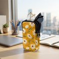 thumbnail image 7 of SEANATIVE Soft Neoprene Zipper Eyeglasses Pouch with Double Compartment Glasses Case Water-Resistant Lightweight Portable Eyewear Holder Bag for Women Men Travel, Yellow Daisy Print, 7 of 7