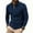 Navy, variant on UVEASISHA Waffle Knit Polos Shirt for Men Long Sleeve Quarter Zip Golf Shirts Casual Lapel Poloss with Pockets Black XXXL