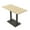 Blonde Surfside Ash w/Matte Black Base, variant on 70" Large Rectangle Bistro Height Table Double Metal Base Bar Table