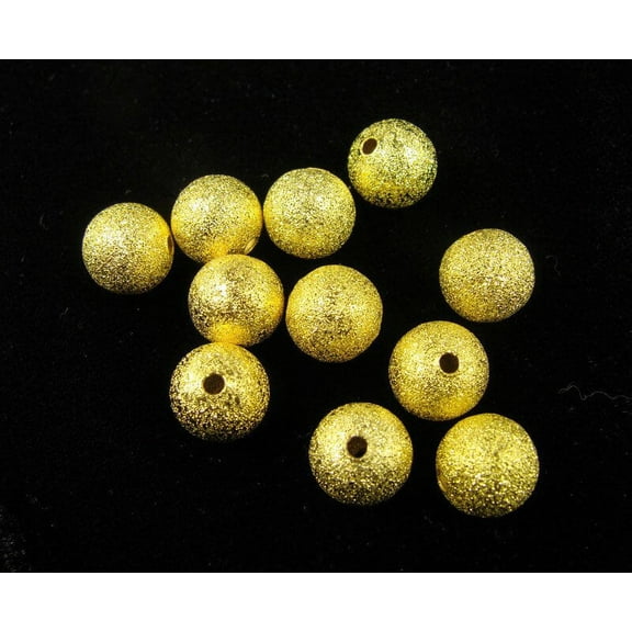 8mm Pack Of 50 Gold Stardust Round Beads Genuine Gemstone Natural Jewelry Making