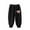 Black-2, variant on Odeerbi 3-10 Years Kids Boys Girls Cotton Sweatpants Bow Print Workout Athletic Sports Jogger Pants Casual Joggers