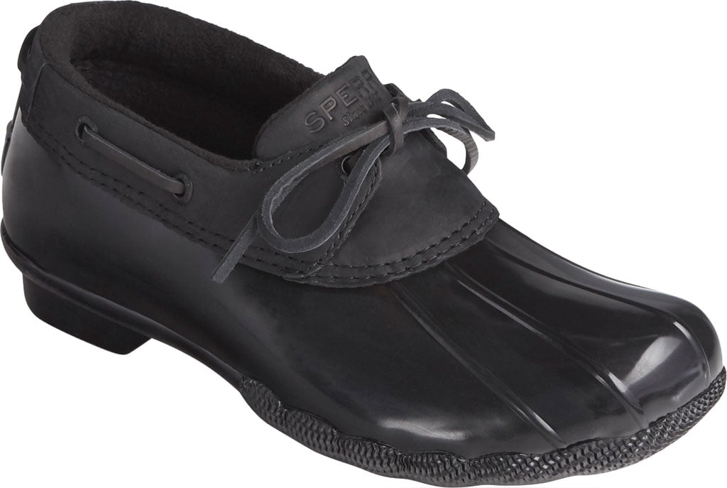 sperry matte black duck boots