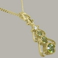 thumbnail image 3 of LBG 14k Yellow Gold Natural Peridot & Diamond Womens Bohemian Pendant & Chain - Chain length 18, 3 of 5