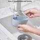 thumbnail image 4 of Yuarrent Cesta de drenaje ajustable, soporte de esponja TPR, grifo colgante, estante de baño hueco, bolsa de capa de almacenamiento de Cocina y Comedor Verde oscuro, 4 of 6