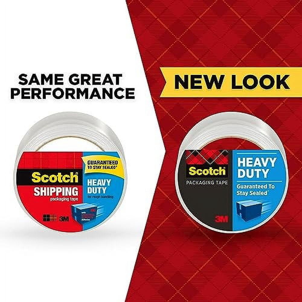 Scotch Heavy Duty Shipping Packing Tape, Clear, Shipping and Packaging Supplies, 1.88 in. x 54.6 yd., 18 Tape Rolls