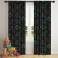 thumbnail image 5 of Blackout Kids Curtains,Neon Outline Dinosaurs Childrens Insulated Curtains Set Of 2,Bedroom Essentials,Toddler Room Decor 42"x84", 5 of 5