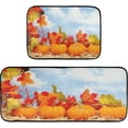 thumbnail image 7 of SKYSONIC Fall Pumpkins Unique Kitchen Rugs Set of 2, Autumn Leaves Floor Runner Area Rug Washable Carpet Mat Perfect for Living Room Bedroom Entryway, 7 of 7