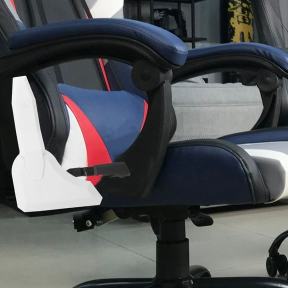 HEMOTON  2 Pcs Swiving Chair Parts Gaming Chairs Seat Angle Adjustment Office White