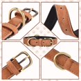 thumbnail image 4 of Collar de piel de ébano para perros grandes, acolchado y ajustable, 4 of 7