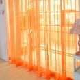2 Panels Set Sheer Curtains Rod Pocket Voile Window Curtains Semi