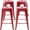 Red, variant on YRLLENSDAN Metal Bar Stools Set of 4 Counter Height Barstool Stackable Barstools 24 Inch Indoor Outdoor Patio Bar Stool Home Kitchen Dining Stool Backless Bar Chair, Black