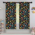 thumbnail image 5 of Blackout Kids Curtains,Black Cartoon Dinosaurs Names Pattern Childrens Insulated Curtains Set Of 2,Bedroom Essentials,Toddler Room Decor 42"x63", 5 of 5