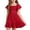 RD1, variant on Coerni Teen Girls Ruffled Dress Flutter Sleeve V Back Sundress Square Neck Elegant Dress for Kids Girls Flowy A Line Dresses