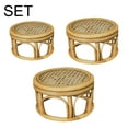 thumbnail image 1 of Support de Plante Rond en Rotin Intérieur Rustique D3T9, 1 of 9