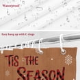 thumbnail image 6 of Christmas Black Santa Claus Bathroom Shower Curtain Xmas Winter Snowflake Snow Brown Waterproof Washable Shower Curtains for Bathtub Bath Decor with Grommets and Hook 54 X 78 Inch, 6 of 8