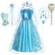 thumbnail image 4 of Disney Frozen Elsa Anna Costume Aurora Belle Snow White Princess Dress Girls Kids Cosplay Rapunzel Mermaid Ariel Party Clothes, 4 of 5