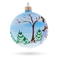 thumbnail image 3 of Enchanting Snowman with Bird House and Santa Glass Ball Christmas Ornament 3.25 Inches, 3 of 5