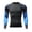 Blue, variant on FRSASU Mens Sport Quick Dry Bodybuilding Running Shirt Long Sleeve Compression Top Gym T Shirt Men Fitness Tight Rashgard Red