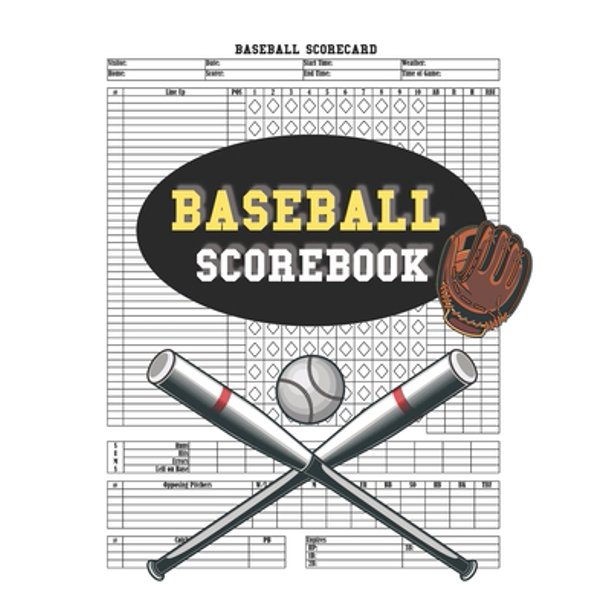 Baseball Scorebook 120 Pages Baseball Score Record Keeper Book