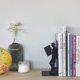 thumbnail image 2 of Sujetalibros decorativos de metal negro Yjmei., 2 of 4