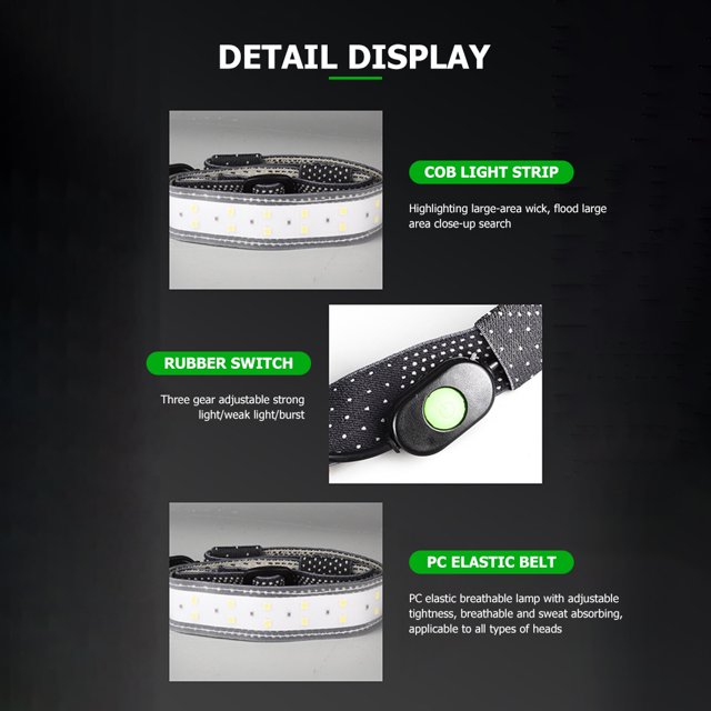 Faro 26LED Auto Repair Head Lamps 3 Modos COB Advertencia Luces 350LM Equipo de iluminación Hugtrwg Para estrenar
