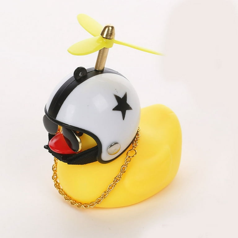 Cute Rubber Duck Toy Car Ornaments Yellow Duck Car Dashboard Decorations  Bike Gadgets with Propeller Helmet,Squeeze Duck Bicycle Horns with  Propeller Helmet-9 Style - Yahoo Shopping