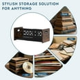 thumbnail image 7 of Vinyl Record Storage Holder, Expandable Record Storage Rack with Adjustable Divider, 60-120 LP Album Storage for Vinyl Records, Magazine Holder, Rustic Brown, 7 of 7