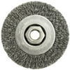 Radnor 4'' X 5/8'' - 11 Carbon Steel Crimped Wire Wheel Brush For Use On Small Angle Grinders