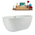 thumbnail image 2 of 67" Streamline N3301BGL Soaking Freestanding Tub and Tray With Internal Drain in Brushed Gold, 2 of 10
