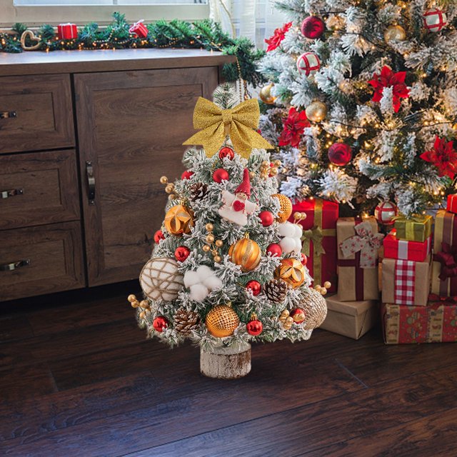 Christmas Decorative Luminous LED Christmas Tree Home Desktop Decoration 0.6m Mini Desktop INS Simulation Tree, Christmas Gift
