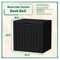 thumbnail image 7 of WDZS 40 Gallon Deck Box Outdoor Storage Box Waterproof for Patio, Large Outdoor Storage Bench Lockable for Outside (Black, 40 Gallon), 7 of 7