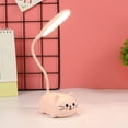 thumbnail image 3 of Cbcbtwo Desk Lamp, Adjustable Goose Neck LED Table Lamp, Eye-Protecting Reading Lamp, with Cute Kawaii Cartoon Cat Base, USB Charging, Desk Lamp for Home Office Bedroom (Blue), 3 of 8