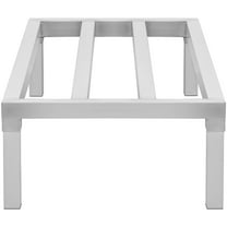 KFFKFF Aluminum Storage Stand, 48” x 20” Industrial-Grade Food Elevation Rack, Elevated 12” for Optimal Storage, Supports up to 1800 lbs, Ideal for Restaurants, Kitchens, Garages, and Transport Use