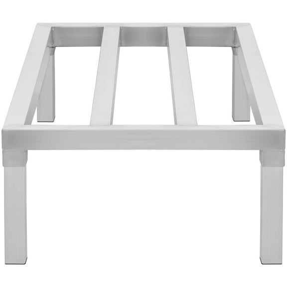 KFFKFF Aluminum Storage Stand, 48” x 20” Industrial-Grade Food Elevation Rack, Elevated 12” for Optimal Storage, Supports up to 1800 lbs, Ideal for Restaurants, Kitchens, Garages, and Transport Use