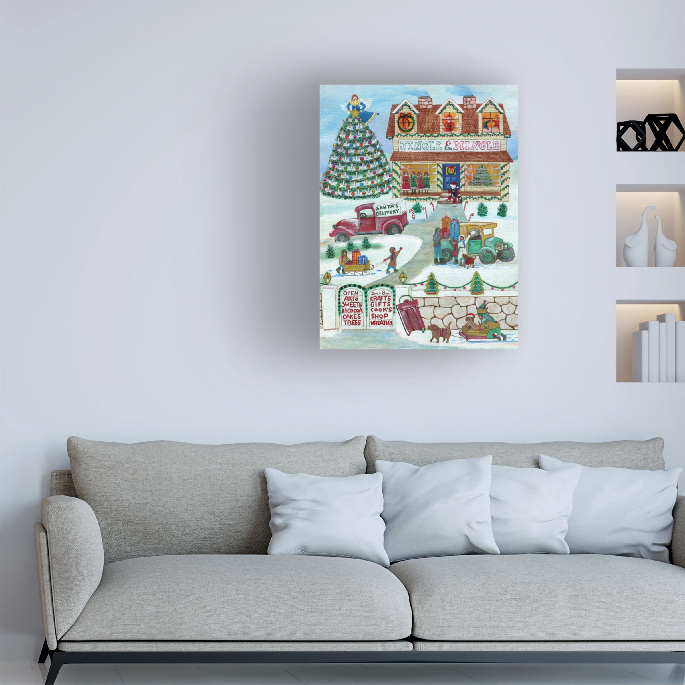 Cheryl Bartley 'Jingle And Mingle Christmas' Canvas Art