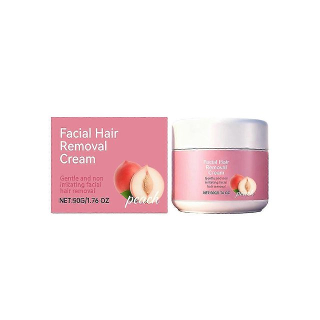 50g Gentle Peach Depilatory Cream For Sensitive Skin Fast Acting Facial Hair Remover For Women Men, Smooth Skin For All Skin Types