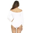 thumbnail image 2 of K-Cliffs Classic Fit Long Sleeve Bodysuit (Women's), 1 Count, 1 Pack_White, 2 of 6