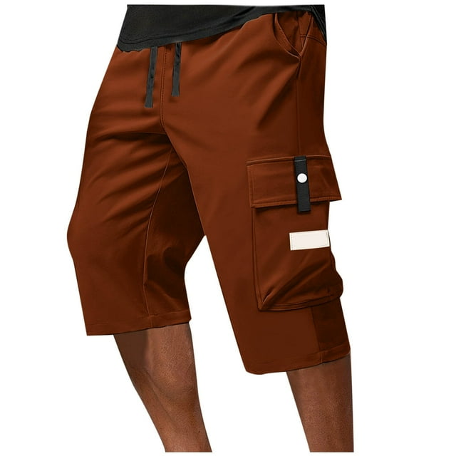 SHIXIAOO Cargo Shorts for Men Below Knee Lightweight Long Shorts Work Short Pants Pockets Band 1 Cargo Pants Relaxed Fit Slim Fit Cargo Pants for Men Slim Cargo Pants for Men Hiking Pants Mens Slim