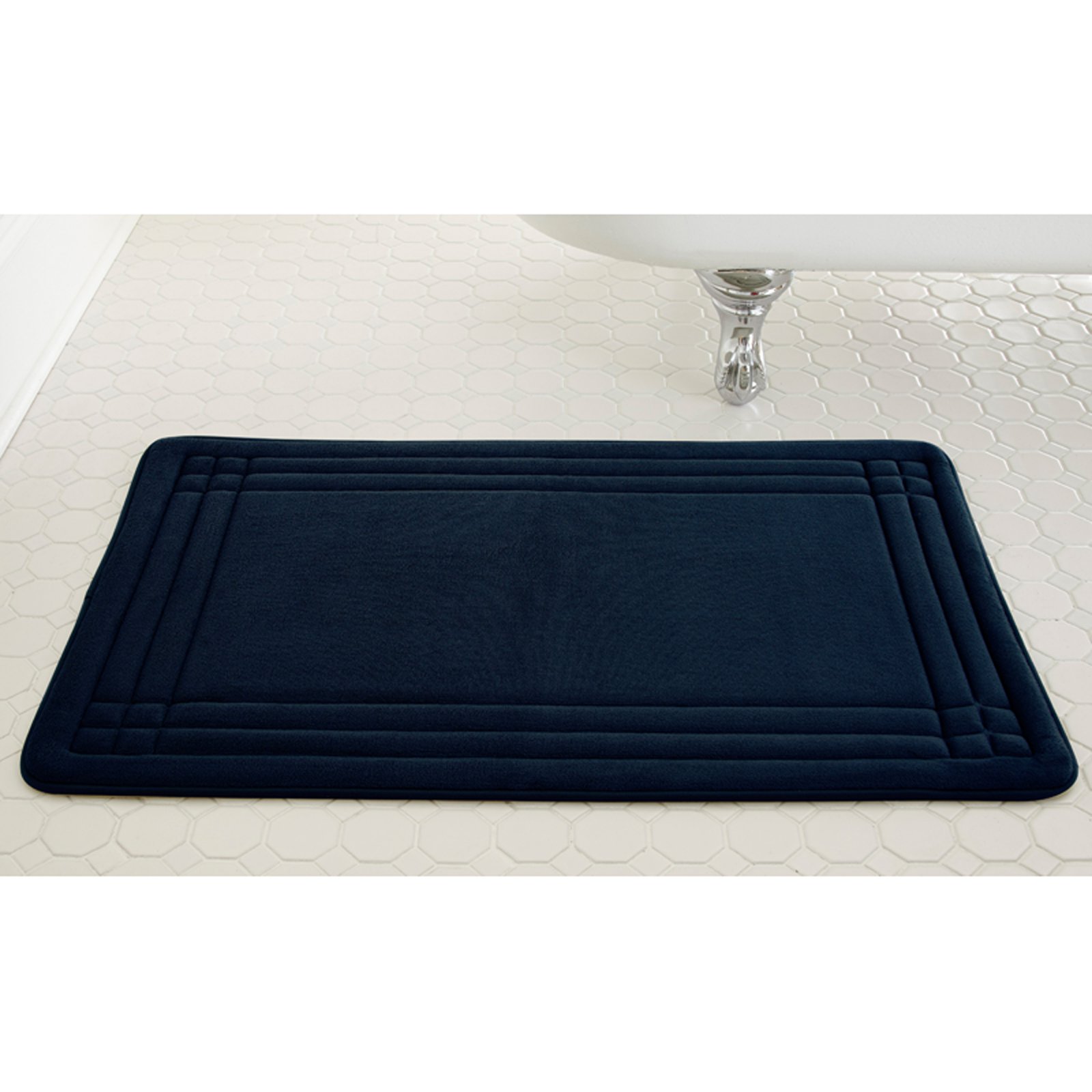 Amrapur Overseas Spa Collection Embossed GeoPlex Memory Foam Bath Mat