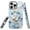 Blue Magnolia Stained Glass, variant on for iPhone 16 Pro Case, 2-Layer Protection with TPU Silicone and Pc Hard Shell, Anti-Drop, Matte and Wear-Resistant - Stained Glass Floral