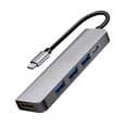 thumbnail image 1 of Adaptador 5 en 1 USB Hub Gris, 1 of 5