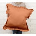 thumbnail image 3 of Vargottam Shabby Chic Farmhouse Decor Ruffled Pillow Sham Euro 26x26 Cotton Frill Pillow Cases Housewarming Gift, 3 of 5